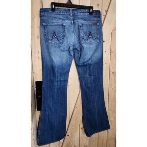 7 For All Mankind Women's "A Pocket" Boot Cut Jeans Size 31 made In USA